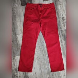 Vintage BANDOLINO Women's Cherry Red Straight Leg Jeans